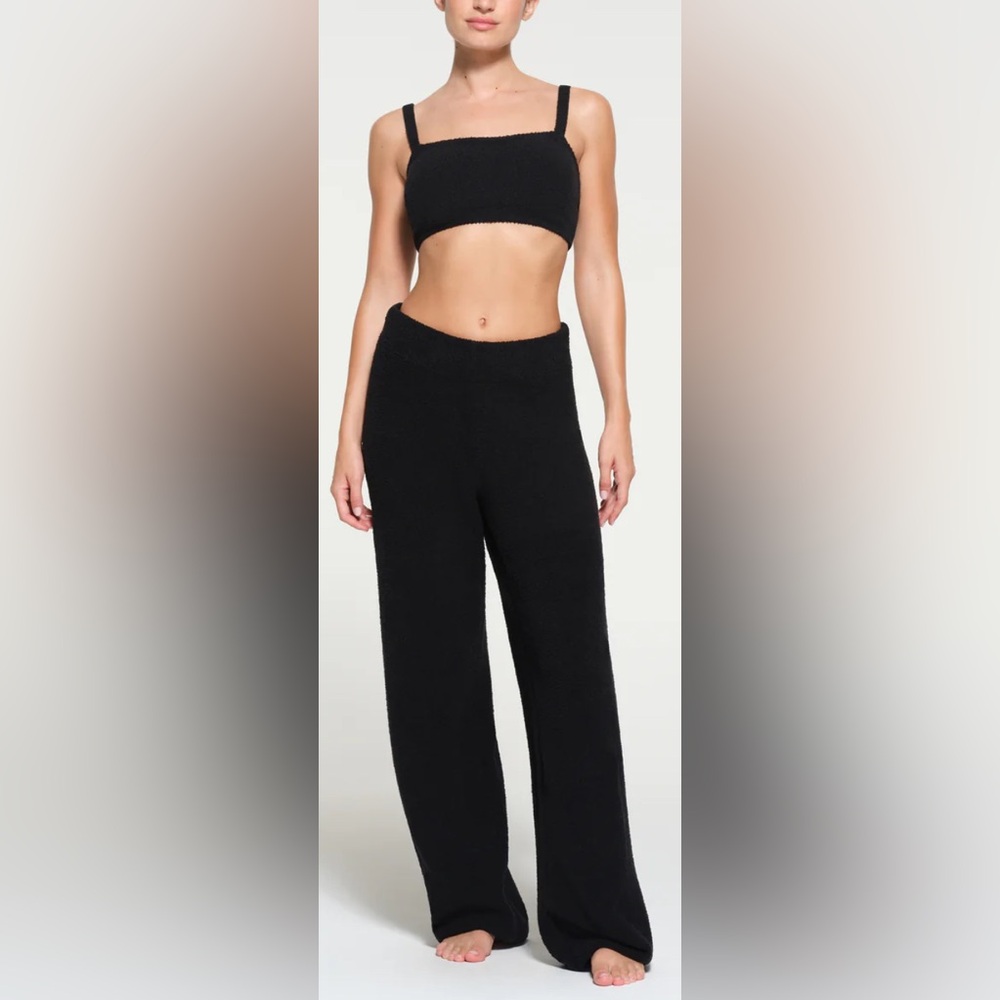 NWT SKIMS Cozy Light Pants Onyx Size S